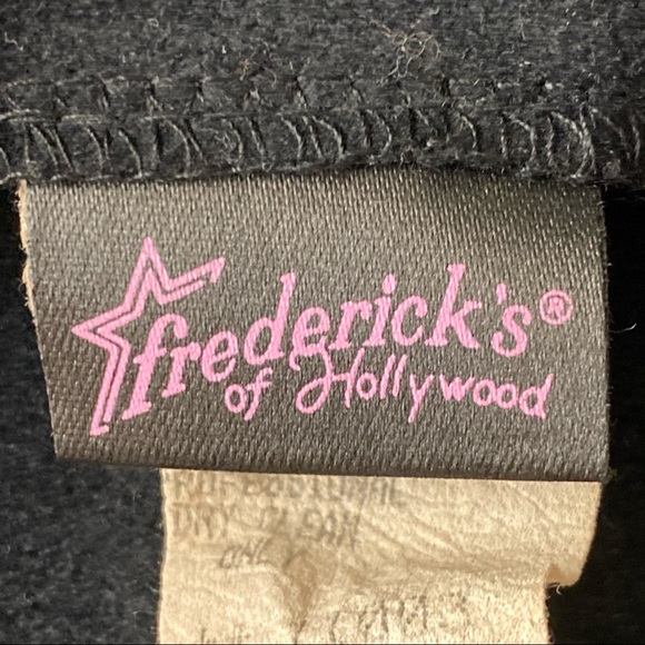 Vintage LBD Frederick's Of Hollywood Cut Out Sides Little Black Dress Size 13 14 - Picture 9 of 10